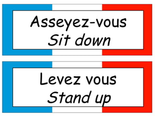 French Classroom Objects Labels