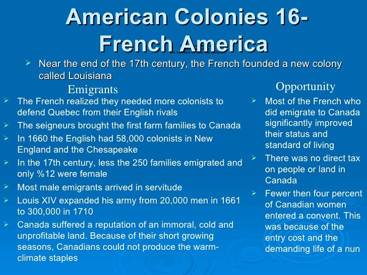 French colonies in america