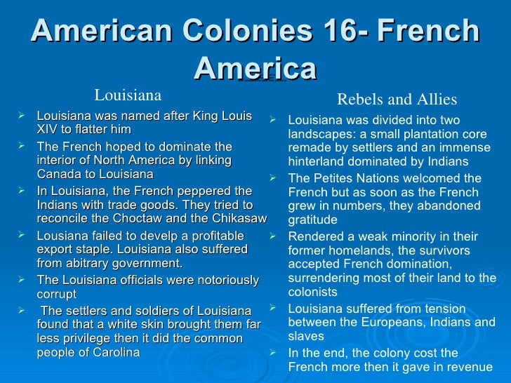 French colonies in america