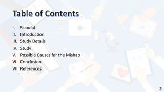 Clinical trial scandal | PPTX