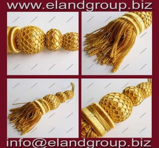 French golden bullion tassels