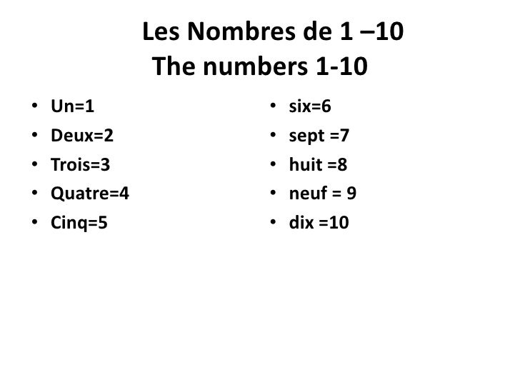 1 10 in french