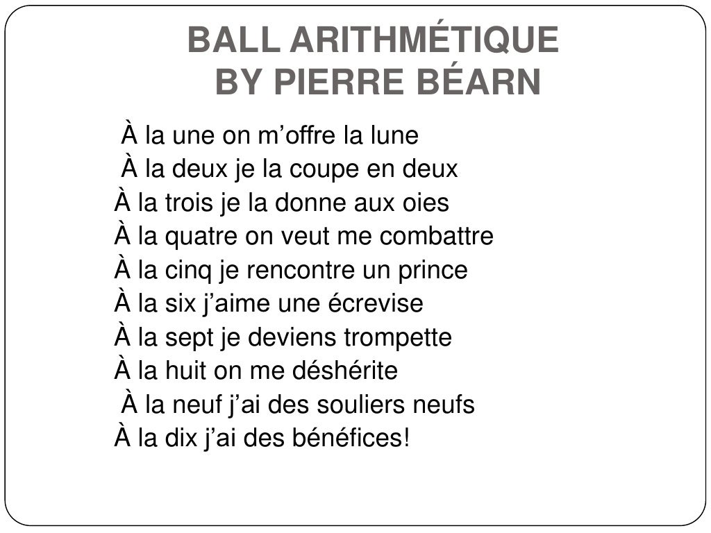 FRENCH LES NOMBRES DE ZÉRO À