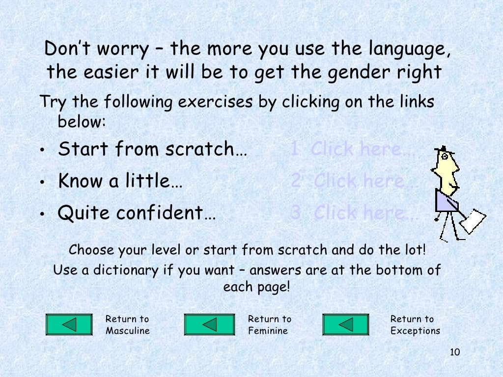 FRENCH MASCULINE OR FEMINIE