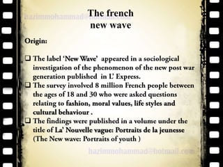 French new wave (1959 64) | PPTX