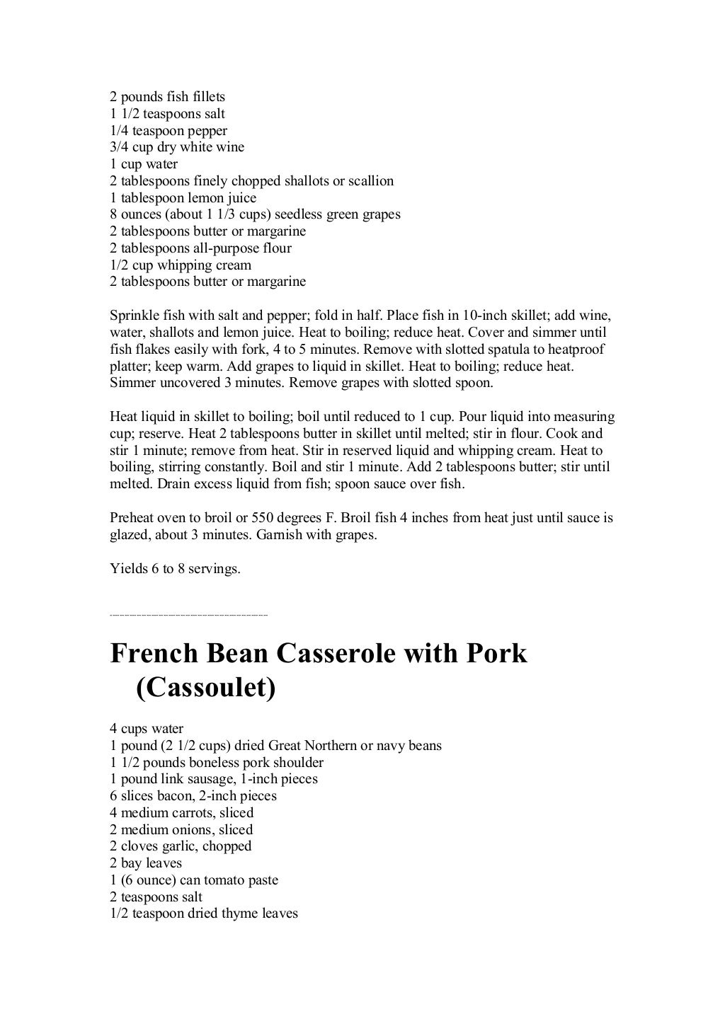 French recipes