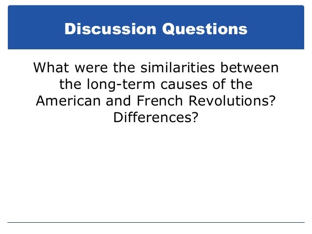 American and french revolution similarities