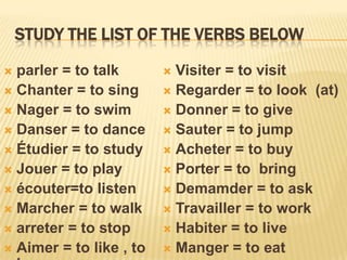 french verbs in ir present tense part 2tense lesson