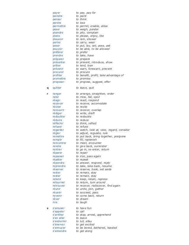 French Verbs French Verbs