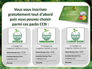 Vous vous inscrivez
gratuitement tout d'abord
 puis vous pouvez choisir
  parmi ces packs CCN :
 