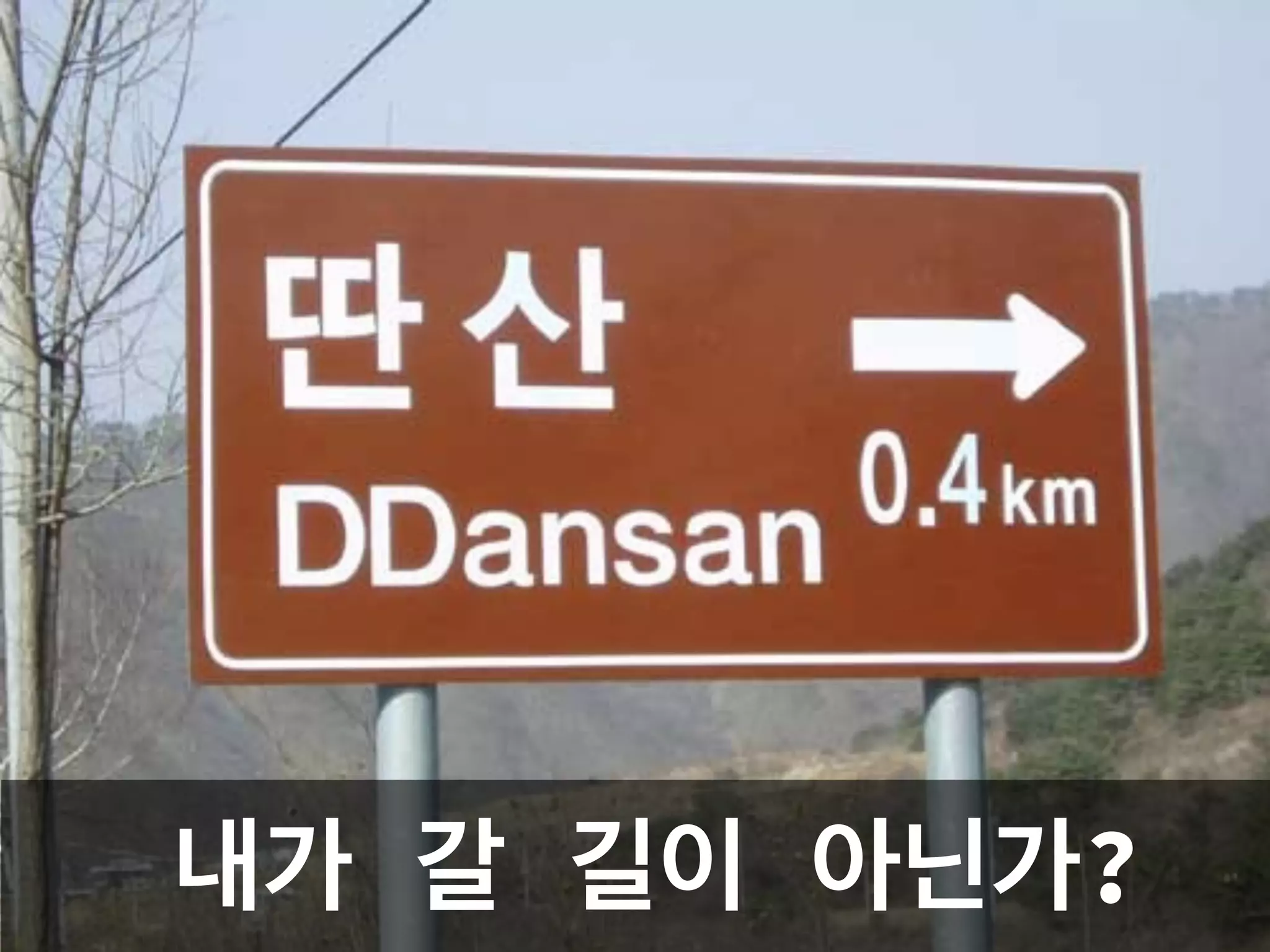 내가 갈 길이 아닌가?
 