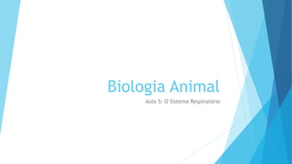 Biologia Animal
Aula 5: O Sistema Respiratório
 