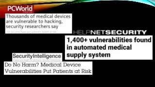 Standarding the Secure Deployment of Medical Devices