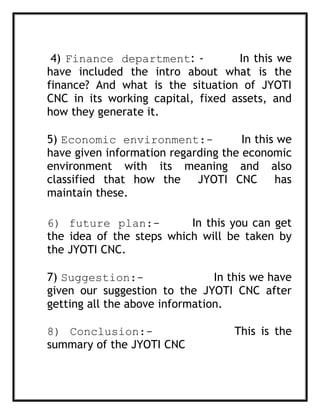jyoti cnc report