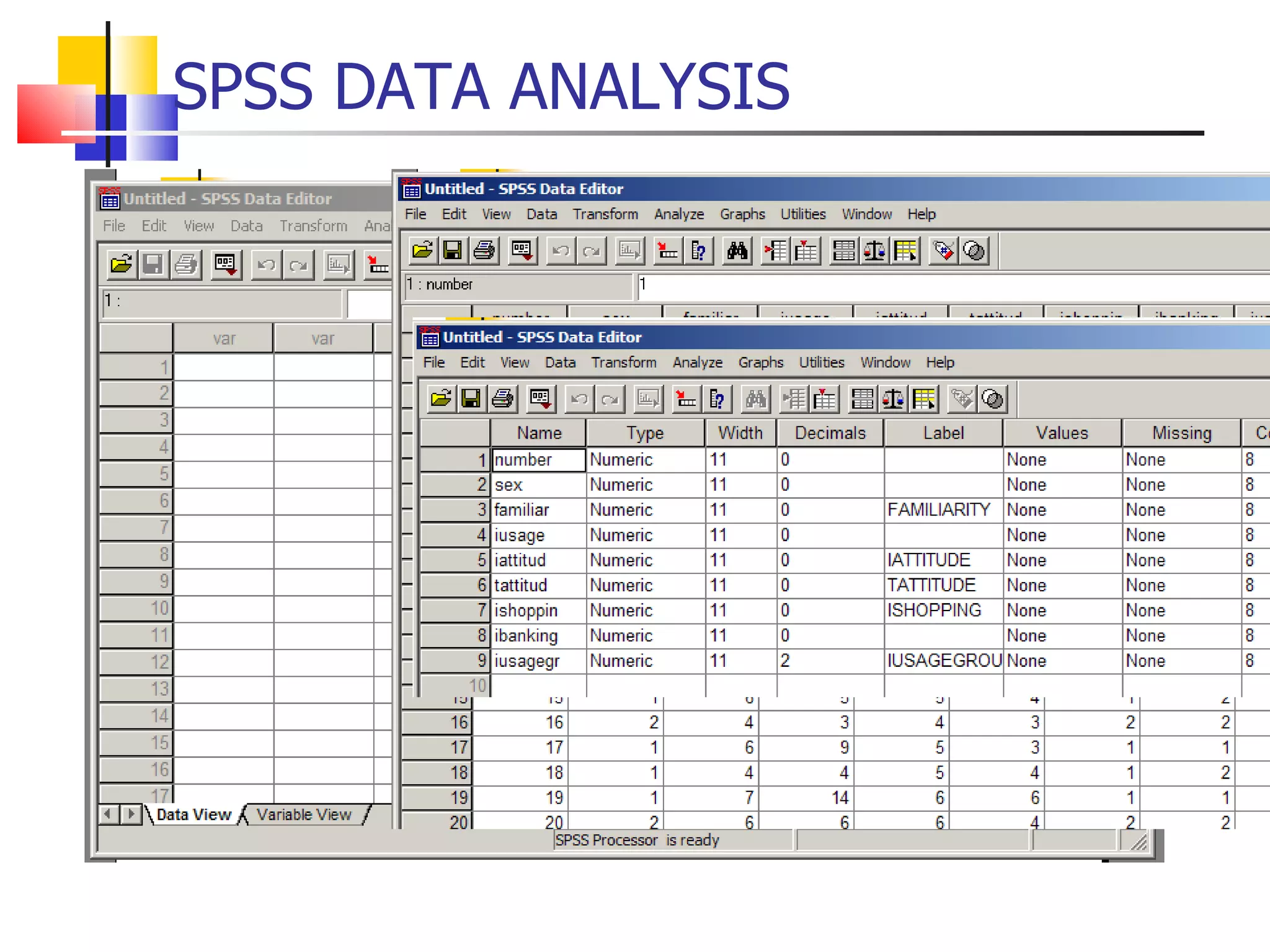 SPSS DATA ANALYSIS 