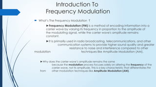 frequecy modulation fm by mohammad afaneh and mohammad aldaour | PPTX