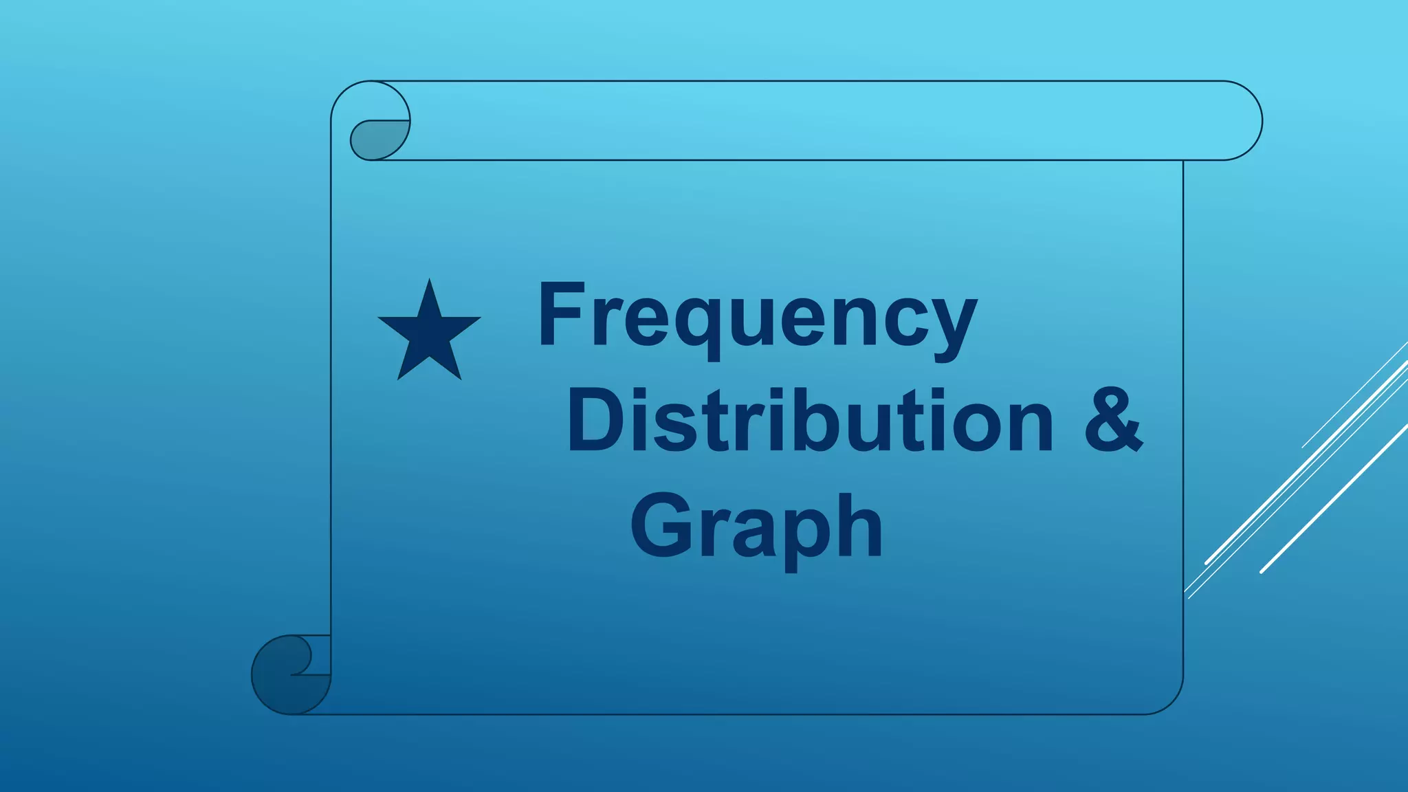Frequency
Distribution &
Graph
 