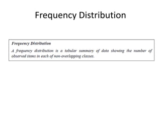 Frequency Distribution