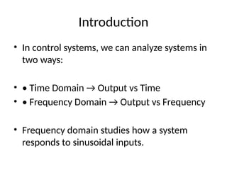 Control System Frequency Domain Frequency_Domain_Modeling in control systems engineering but ...