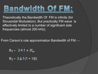Frequency Modulation In Data Transmission | PPTX