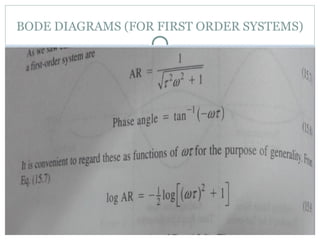 Frequency Response Analysis and Bode Diagrams for First Order Systems ...