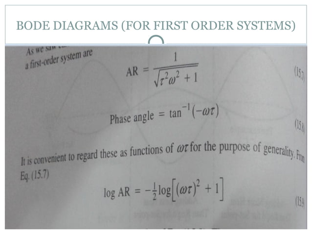 Frequency Response Analysis and Bode Diagrams for First Order Systems ...