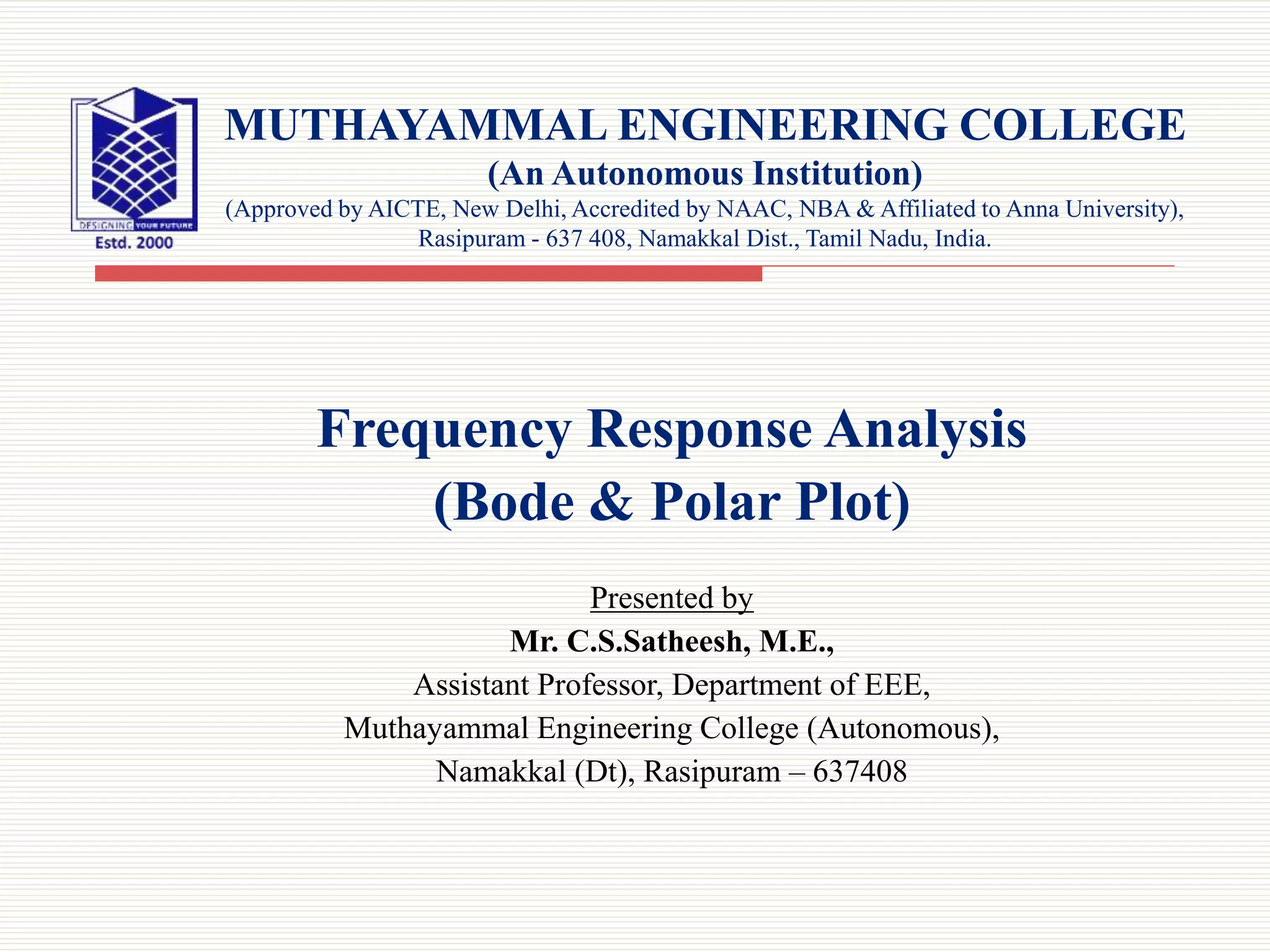 Frequency response analysis | PPT