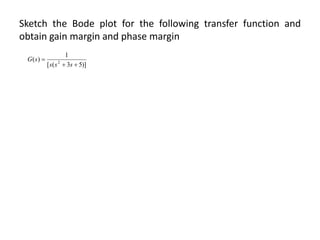 Frequency Response Analysis,domain specification, bode and polar plot ...