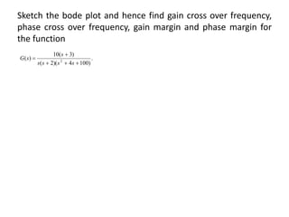 Frequency Response Analysis,domain specification, bode and polar plot ...