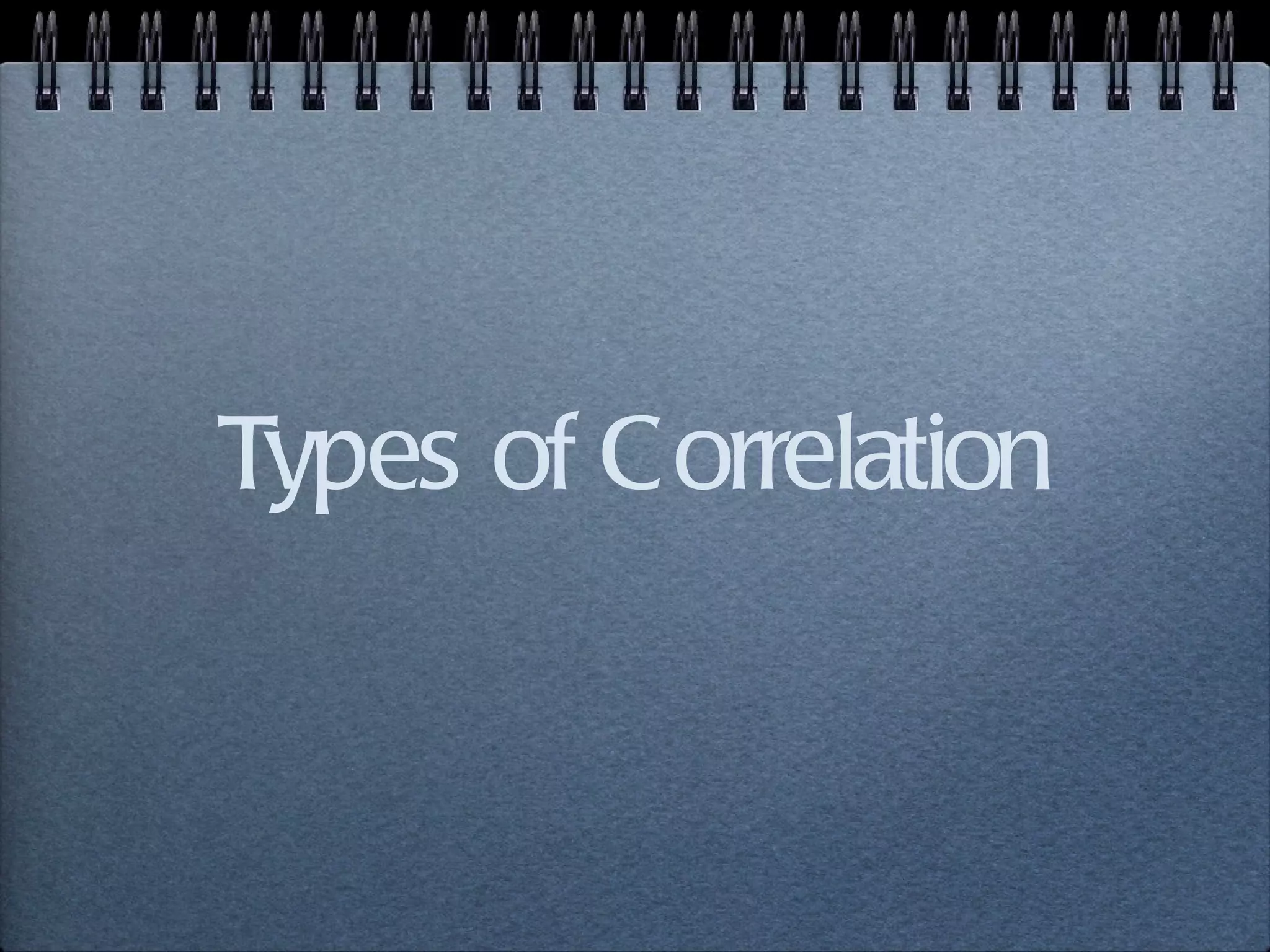 Types of Correlation 