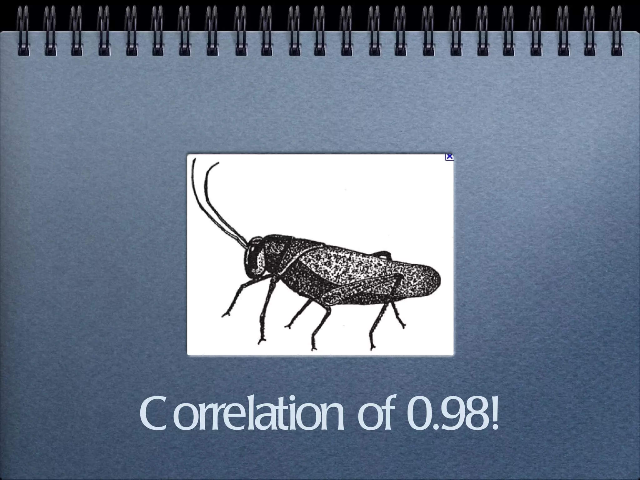 Correlation of 0.98! 