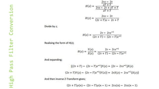 High Pass Filter Conversion
 
