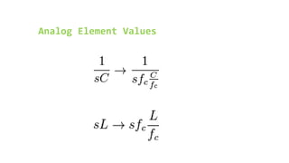 Analog Element Values
 