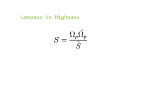 Lowpass to Highpass
 