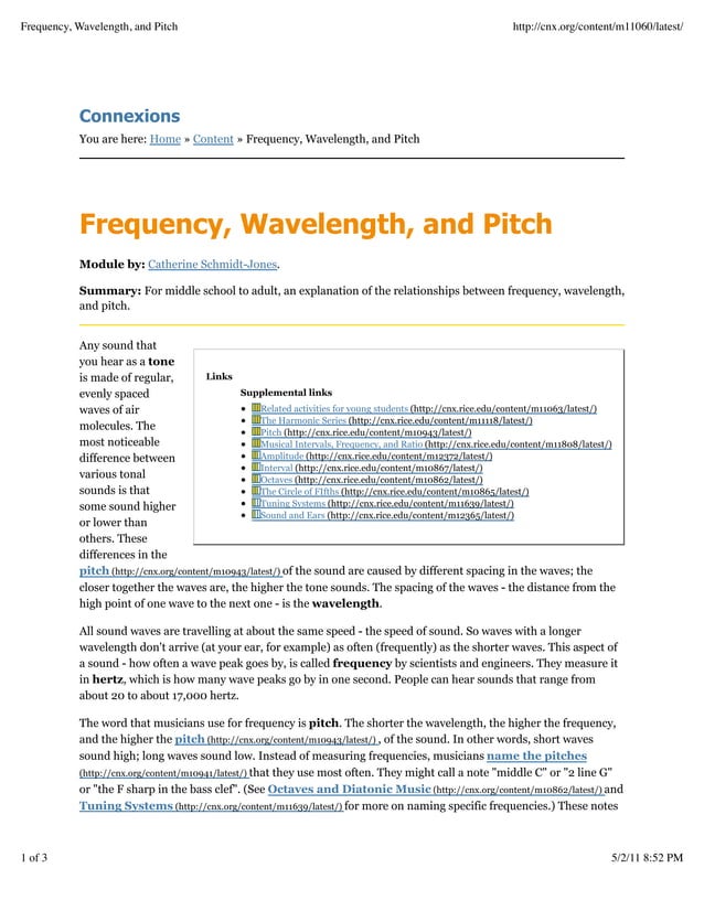 Frequency, wavelength, and pitch PDF
