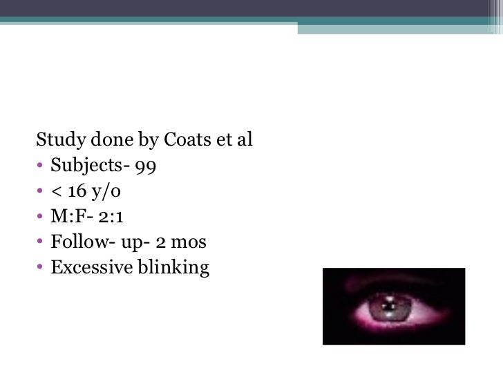 Frequent blinking in children