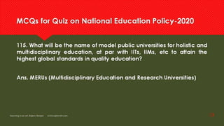 Frequently asked question NEP  2020 for competitive exam