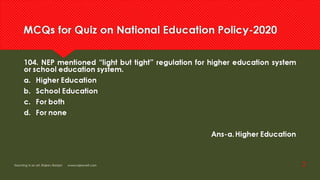 Frequently asked question NEP  2020 for competitive exam