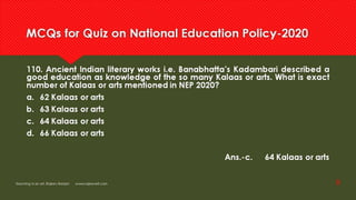 Frequently asked question NEP  2020 for competitive exam