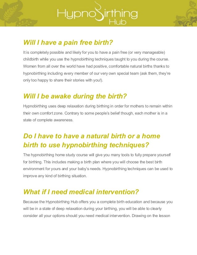 complete birth plan