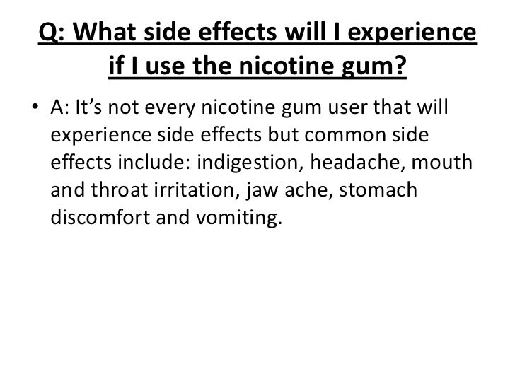 Frequently asked questions about using the nicotine gum