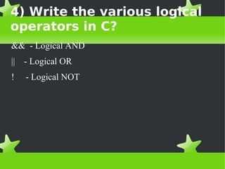 Frequently asked questions in c | PPT