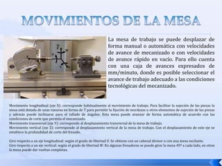 MATERIALES DE CORTE En la actualidad  las herramientas de corte a base de materiales CERÁMICOS están compuestas primariamente de oxido de aluminio de grano fino, prensado y sinterizado a altas presiones y temperaturas sin aglutinante en forma de inserto.  El oxido de aluminio es por lo general muy  puro  (99%), aunque algunos fabricantes añaden otros óxidos , como oxido de circonio en pequeñas cantidades. Las heramientas de corte de oxido de aluminio tienen más éxito en el torneado a altas velocidades de fundiciones de hierro y acero. Dichas herramientas se pueden utilizar en operaciones de acabado donde las velocidades de corte son altas y el avance y la profundidad de corte son baja, tambien se emplean en instalaciones rigidas de traajo.  Cuando las herramientas de corte ceramicas se aplican apropiadamente, pueden usarse para obtener  un buen acabado en las superficies.  No son recomendables para operaciones interripidas de desbaste debido a su baja tenacidad.