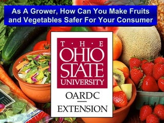As A Grower, How Can You Make Fruits and Vegetables Safer For Your Consumer 