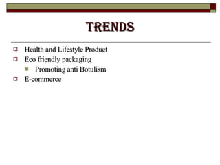 TRENDS Health and Lifestyle Product Eco friendly packaging Promoting anti Botulism E-commerce 