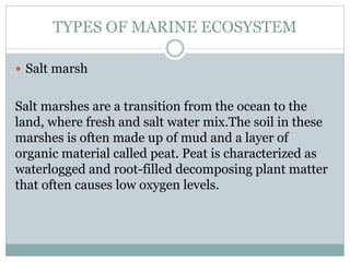 Fresh and marine ecosystem | PPTX