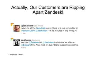 Actually, Our Customers are Ripping Apart Zendesk! Caught over Twitter! 