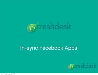 In-sync Facebook Apps
Wednesday, August 21, 13
 