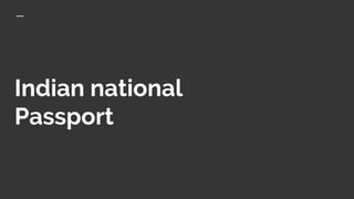 Indian national
Passport
 