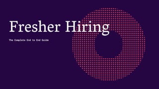 Fresher hiring guidebook | PDF